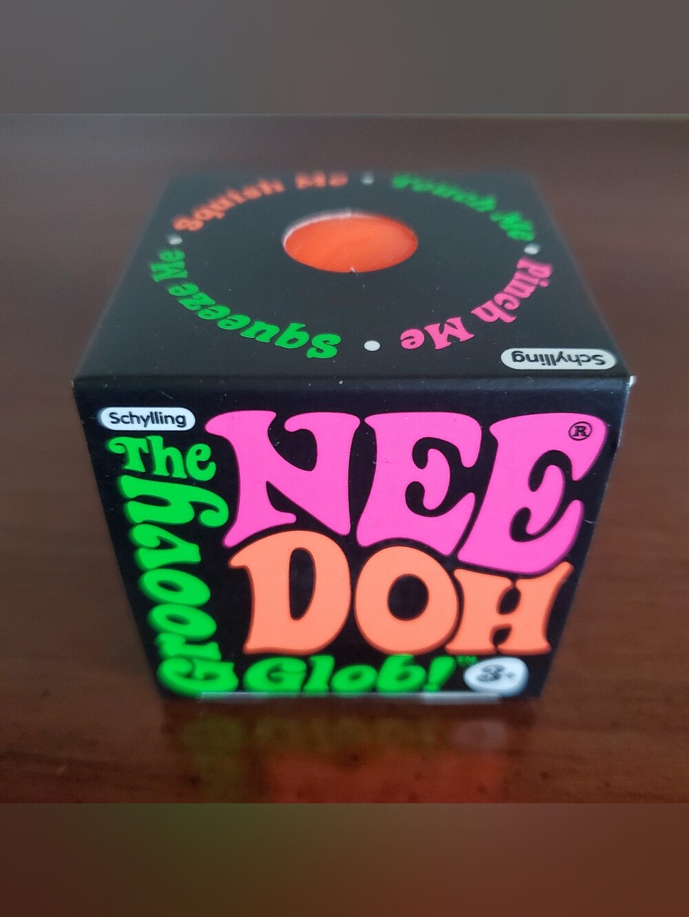 Schylling NEEDOH The Groovy Glob Classic, Squishy, Stress Ball, Orange New